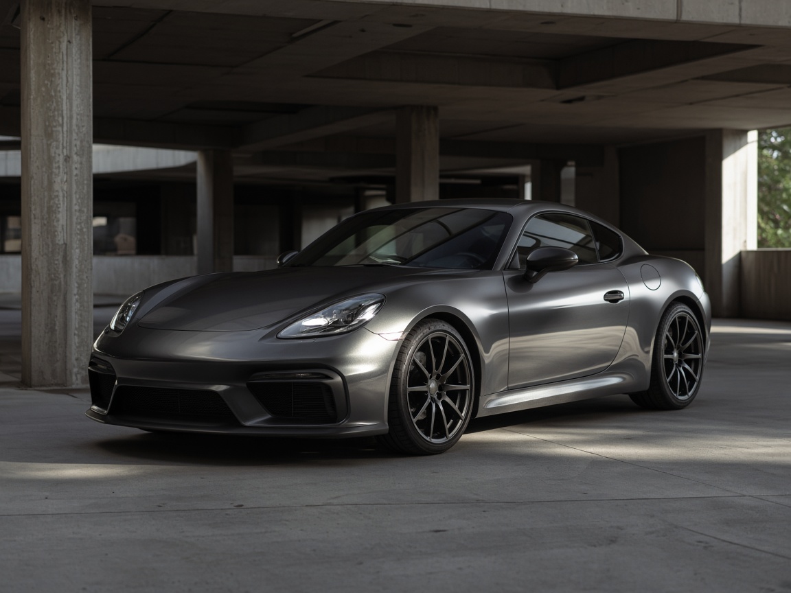 Dark gray sport coupe